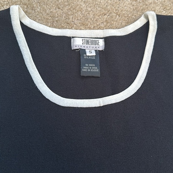 Stonebridge Signature Black and White Ribbed Tank Top New With Tags Size Small - Picture 2 of 8